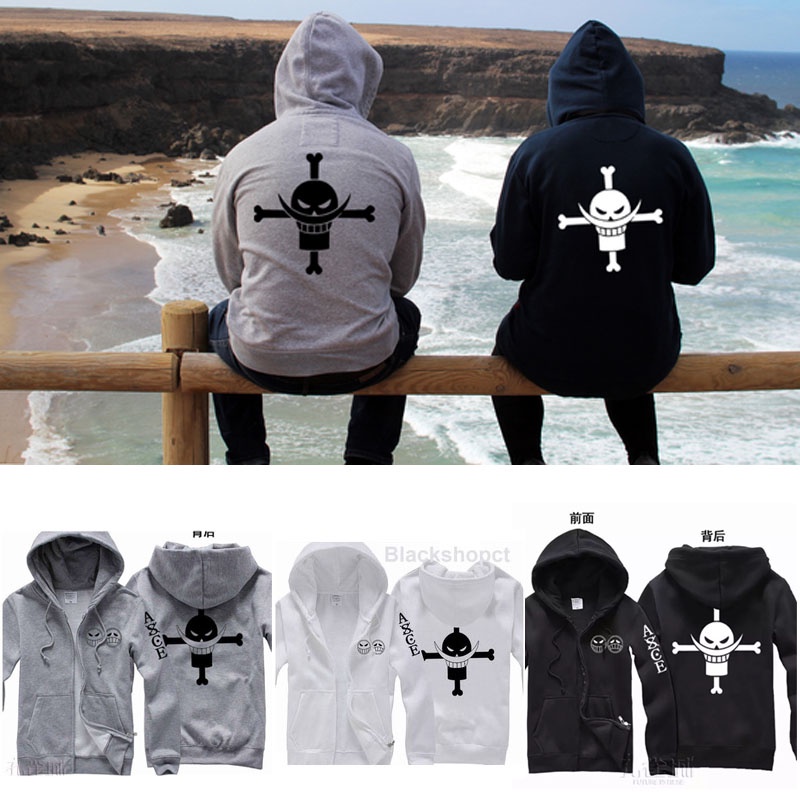 Áo khoác Râu Trắng One Piece có 3 màu đen,trắng, xám đủ size