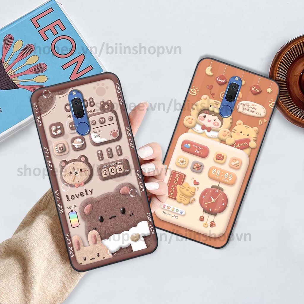 Ốp Huawei Nova 2i in 3D icon gấu nổi siêu xinh, siêu đáng yêu, cá tính phong cách