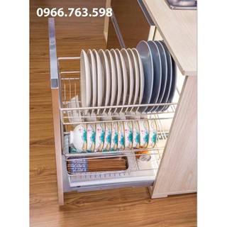 INOX 304 - Giá đựng bát, đĩa đa năng tủ bếp dưới