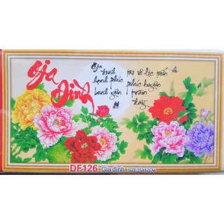 Tranh đính đá Gia đình DF126 (chưa đính)