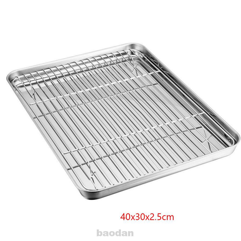 Bộ khay đựng + vỉ nướng chất liệu thép không gỉ dễ dàng vệ sinh có thể rửa an toàn trong máy rửa bát