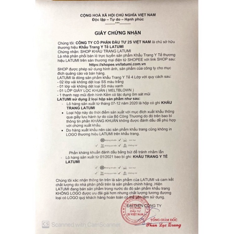 Khẩu Trang Y Tế 4 Lớp Có LOGO,Hộp 50 Chiếc Kháng Khuẩn LATUMI | BigBuy360 - bigbuy360.vn