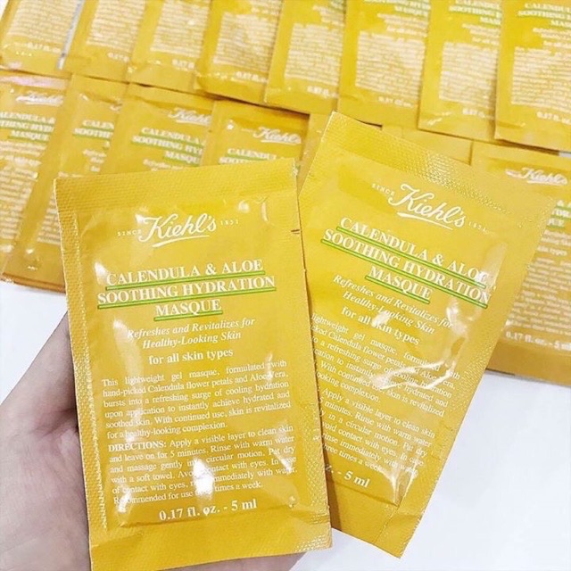 ( sample Kiehl’s) Mặt nạ mask KIEHL’S đất sét - ngò - nghệ - gừng - hoa cúc