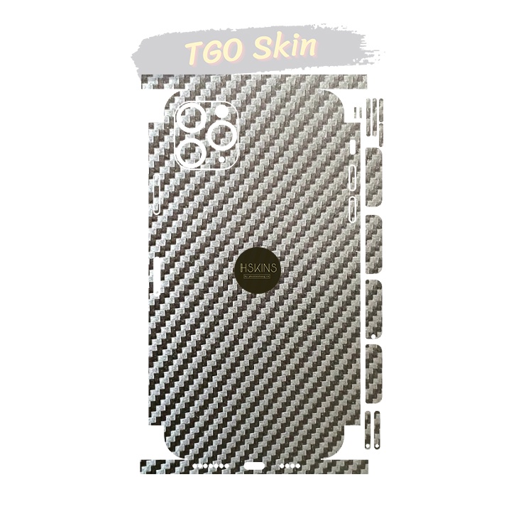 Miếng dán Skin Carbon Fiber iPhone 14 Pro Max / 13 Pro Max / 12 Pro Max / 11 Pro Max / Xs Max  cao cấp
