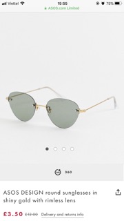 Order kính Asos hãng ASOS DESIGN