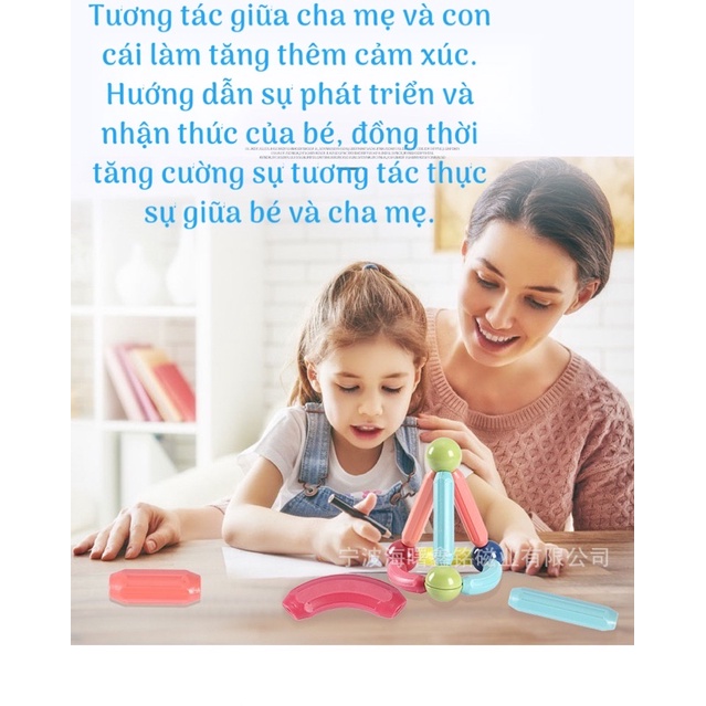 BỘ ĐỒ CHƠI XẾP HÌNH, LẮP RÁP NAM CHÂM CHO BÉ VỪA CHƠI VỪA HỌC