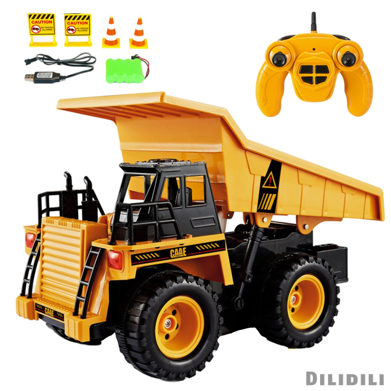 1/22 RC Toy Dump Truck with Sound with Heavy Tires for Children Boy Car Toy