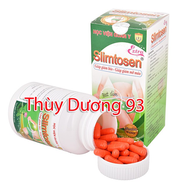 [GIẢM CÂN AN TOÀN] Liệu trình Viên uống SLIMTOSEN EXTRA Học Viện Quân Y 100 viên + 3 Trà SLIMUTEA Học Viện Quân Y 20 gói