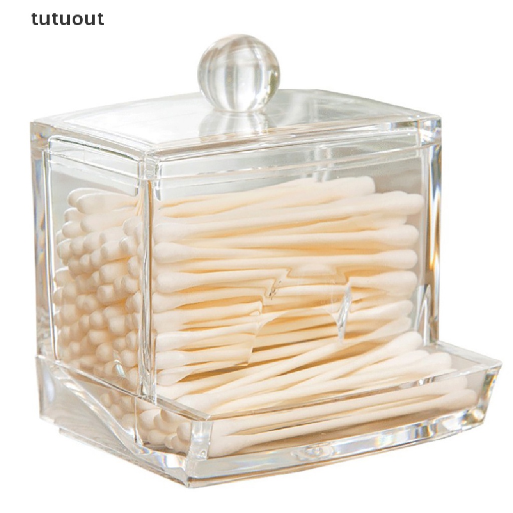 Hộp Đựng Bông Tăm Bằng Acrylic Trong Suốt Tiện Dụng