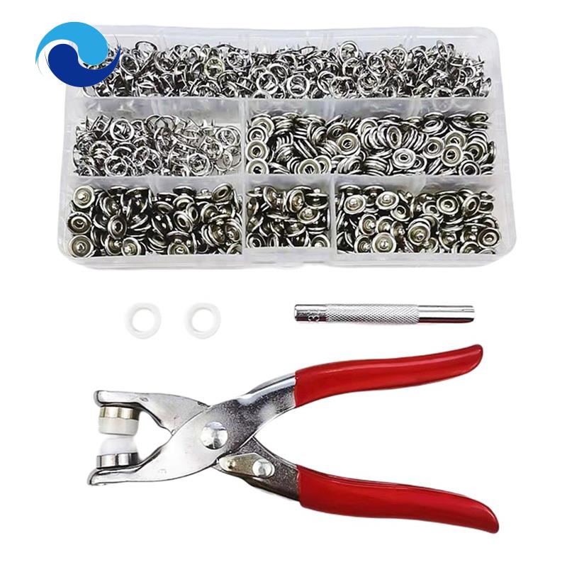 Set 200 Nút Bấm Kim Loại 9.5mm Chuyên Dụng Cho May Vá