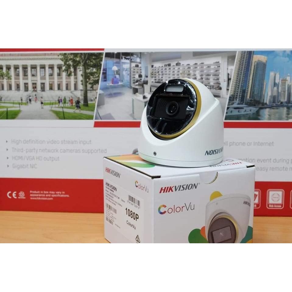 Camera ColorVu thế hệ mới Có màu ban đêm Hikvision DS-2CE70DF3T-PF 2MP ( Sản phẩm chính hãng )