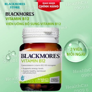 Chính hãng từ Úc Blackmores Vitamin B12 Viên uống bổ sung Vitamin B12 Hỗ trợ các tế bào hồng cầu phát triển giúp bổ máu