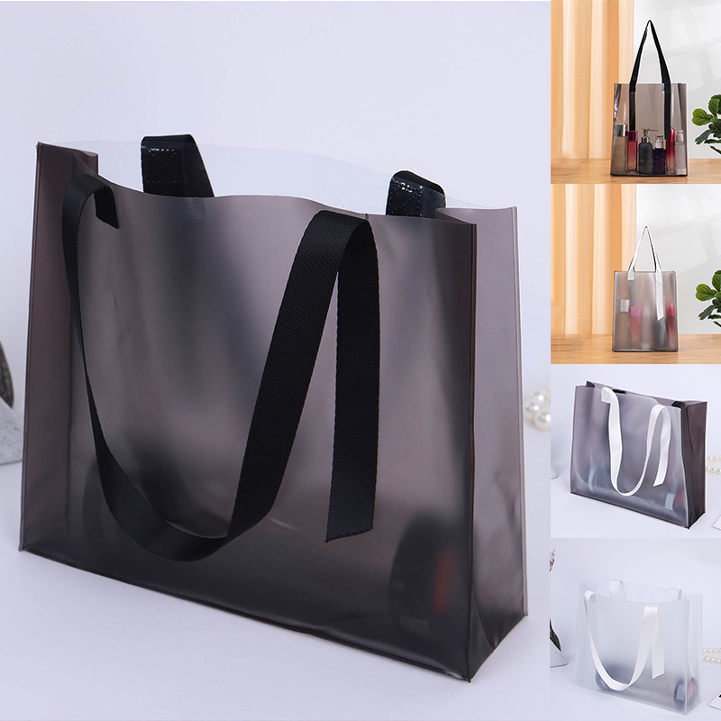 1 Túi Xách Tay Bằng Nhựa Trong Suốt Đa Năng Đơn Giản Sức Chứa Cao PVC Shopping Bags