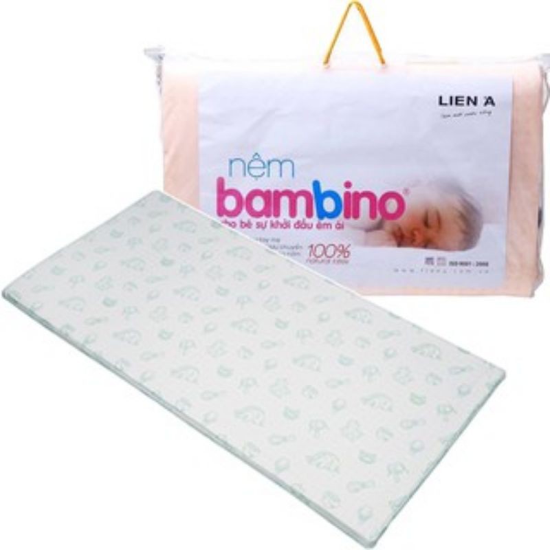 Nệm cao su cho cũi/đệm cũi cho bé Liên A Bambino kèm ga cotton