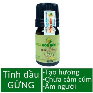 Tinh dầu nguyên chất Gừng 5ml khử mùi giảm ho hàng Việt Nam chưng cất thiên nhiên