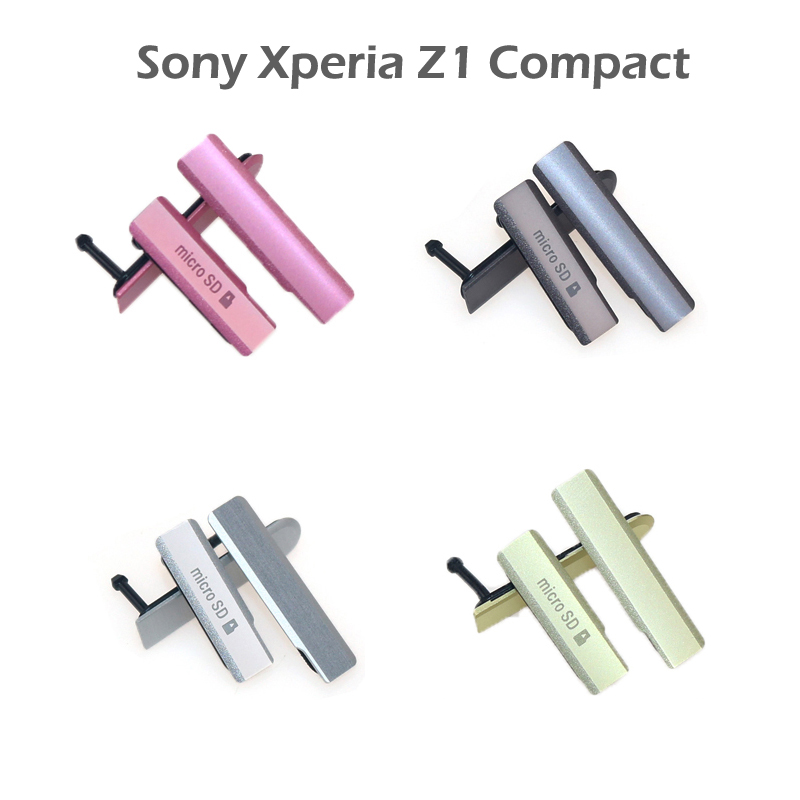 Nắp Đậy Cổng Sạc Usb + Khe Cắm Thẻ Nhớ Micro Sd + Ngăn Đựng Thẻ Sim Cho Sony Xperia Z1 Compact Mini D5503 Ốp