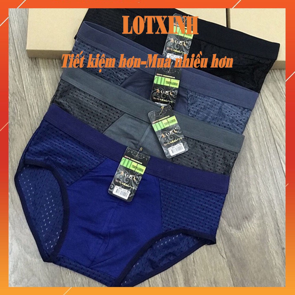 [HỘP 4] Quần Sịp Nam Tam Giác Cao Cấp Quần Lót Nam Thông Hơi Co Dãn 4 Chiều Thoáng Mát Thấm Hút Mồ Hôi LOTNAM04