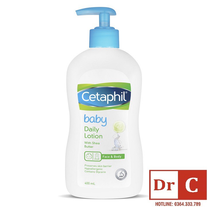 Sữa dưỡng da ⚜️FREESHIP⚜️ Sữa dưỡng ẩm Cetaphil cho bé ⚜️ Cetaphil Baby Daily Lotion 400ml