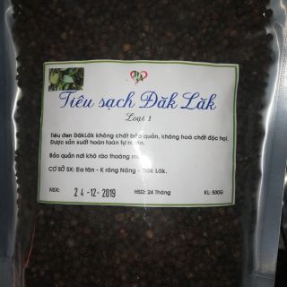 500g HẠT TIÊU SẠCH ĐĂK LĂK