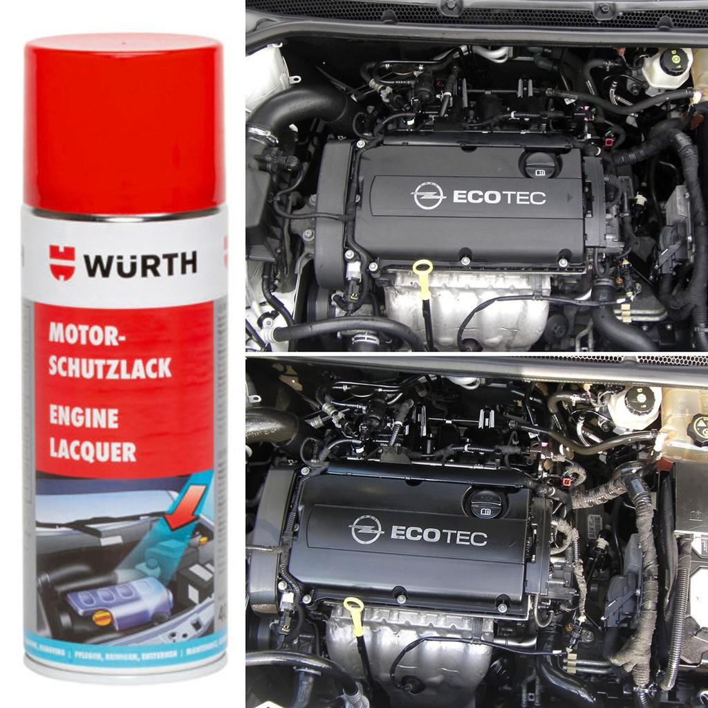 Chai xịt Wurth - Đức Nano phủ bóng bảo vệ động cơ khoang máy Engine Lacquer 400ml