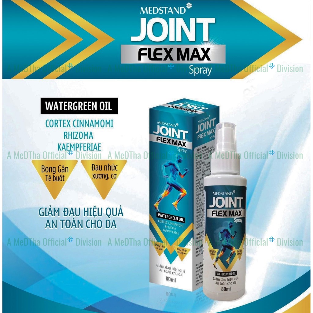 Joint Flex Max Spray - Xịt Giảm Đau Nhanh, Đau Nhức Xương Khớp, Đau Cơ, Bong Gân