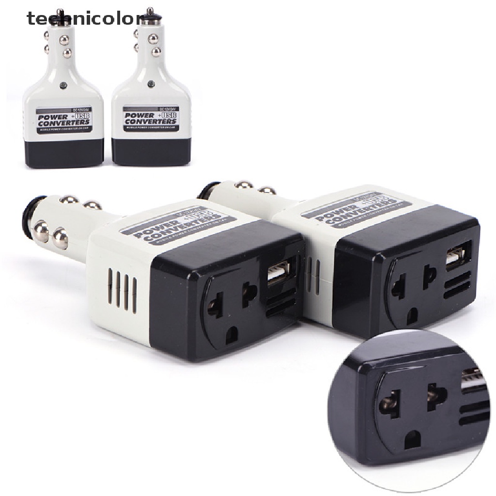 Cục Sạc Di Động Chuyển Đổi DC 12V Sang AC 220V Với Cổng USB TYG