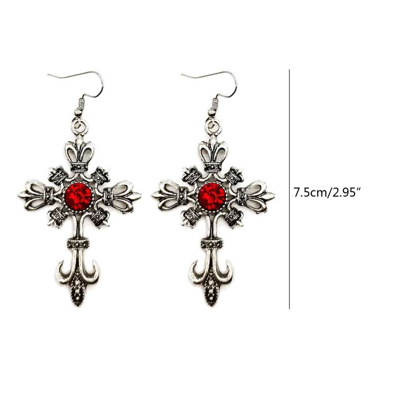 Đôi Bông Tai Hình Thánh Giá Đính Đá Thời Trang Cho Nữ