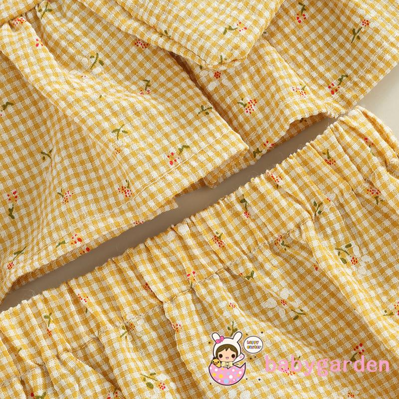 Bộ Áo Hai Dây Không Tay + Quần Short Lưng Thun Họa Tiết Hoa Dành Cho Bé Gái 0-18 Tháng Tuổi