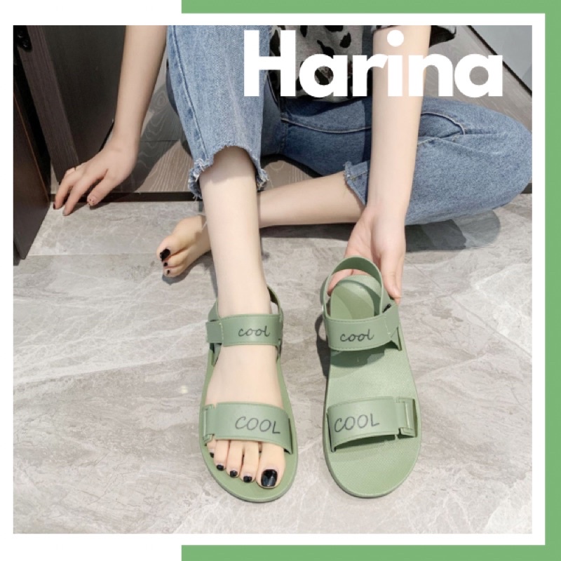 Sandal nữ đi học ulzzang đẹp đế bệt thời trang HARINA SD005