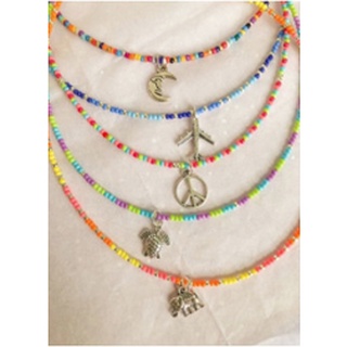 Hạt đá pha lê giọt nước 7 màu trong vắt lấp lánh dùng làm trang sức dây chuyền