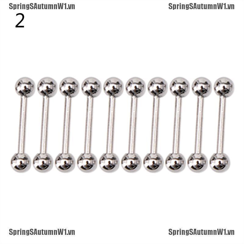 Bộ 10 Khuyên Cơ Thể Bằng Thép Không Gỉ Phong Cách