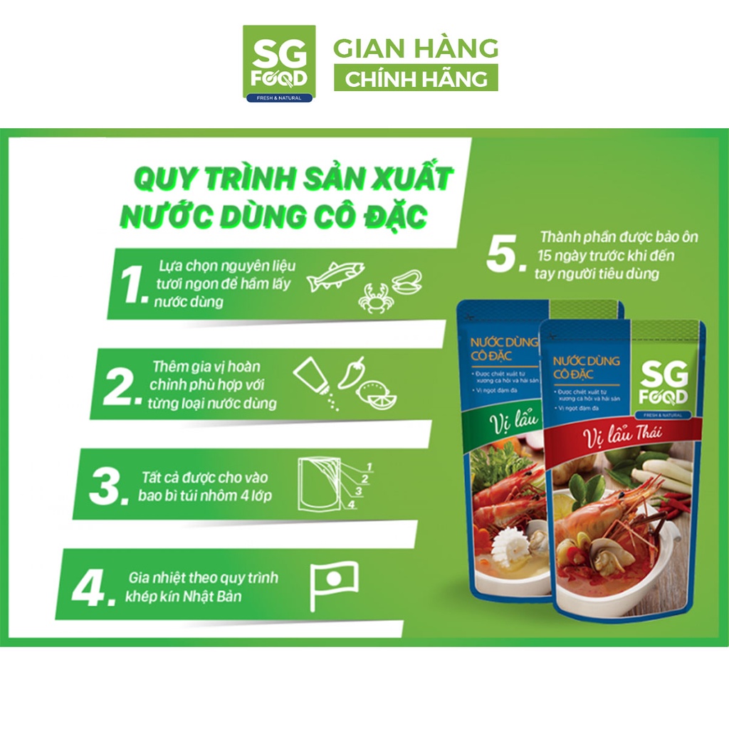 Nước dùng cô đặc vị riêu cua SGFOOD 180gr nấu lẩu chế biến món ăn tươi ngon chuẩn vị