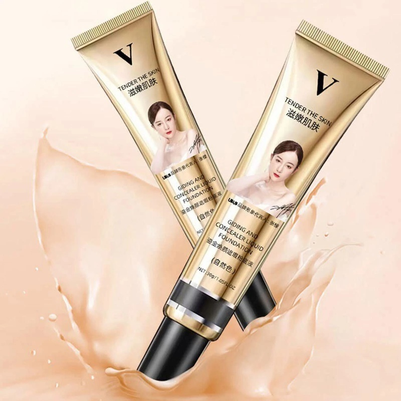 Kem Nền Che Khuyết Điểm Dạng Lỏng Mềm Mịn Kháng Nước Kiềm Dầu Lâu Trôi 3 Màu Tùy Chọn