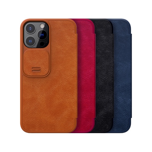 Bao da iPhone 13/ 13 Pro/ 13 Pro Max hiệu Nillkin Qin (Hàng chính hãng)