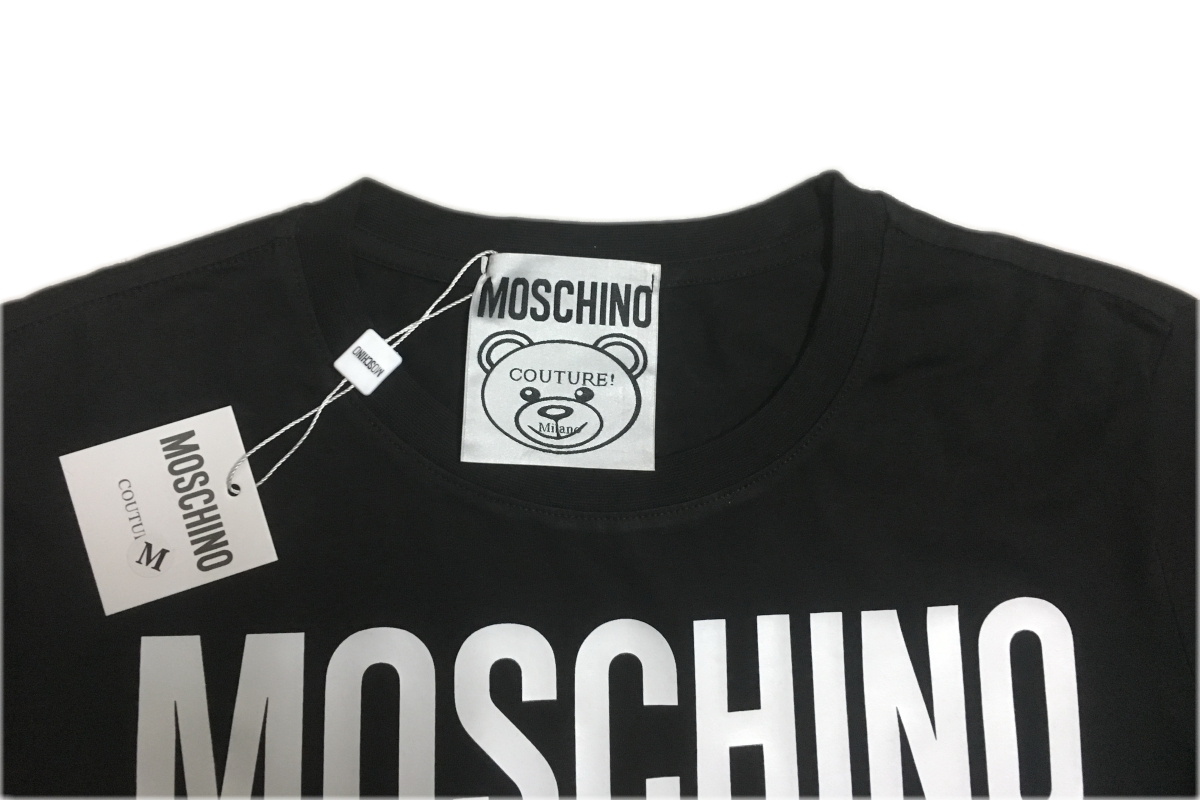 Áo Thun Tay Ngắn Cổ Tròn In Hình Gấu Moschino Thời Trang Dễ Thương