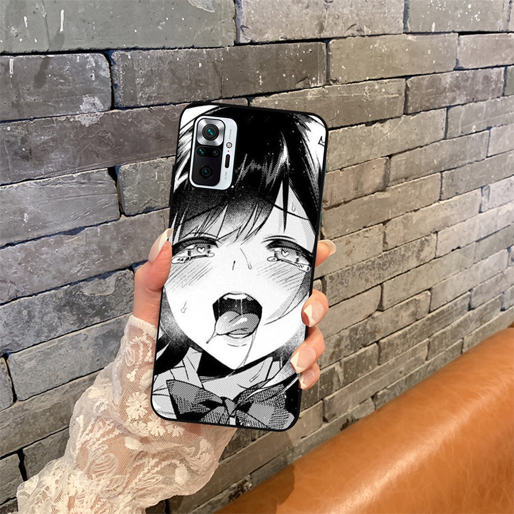 Ốp Điện Thoại Nhựa Dẻo Đen In Hình Cô Gái Anime Thời Trang Cho Redmi 10C 10 9C 8A 7A 7 Mi 12
