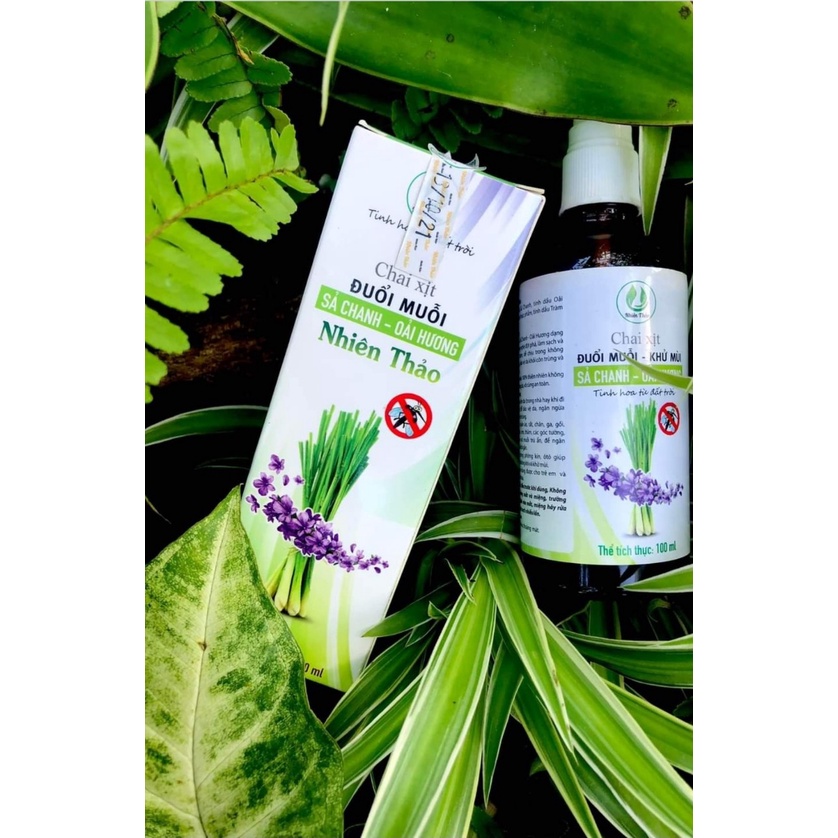Tinh Dầu Đuỗi Muỗi, Tinh Dầu Xả Lavender Dạng Xịt Lên Da, An Toàn Cho Bé Và Người Lớn