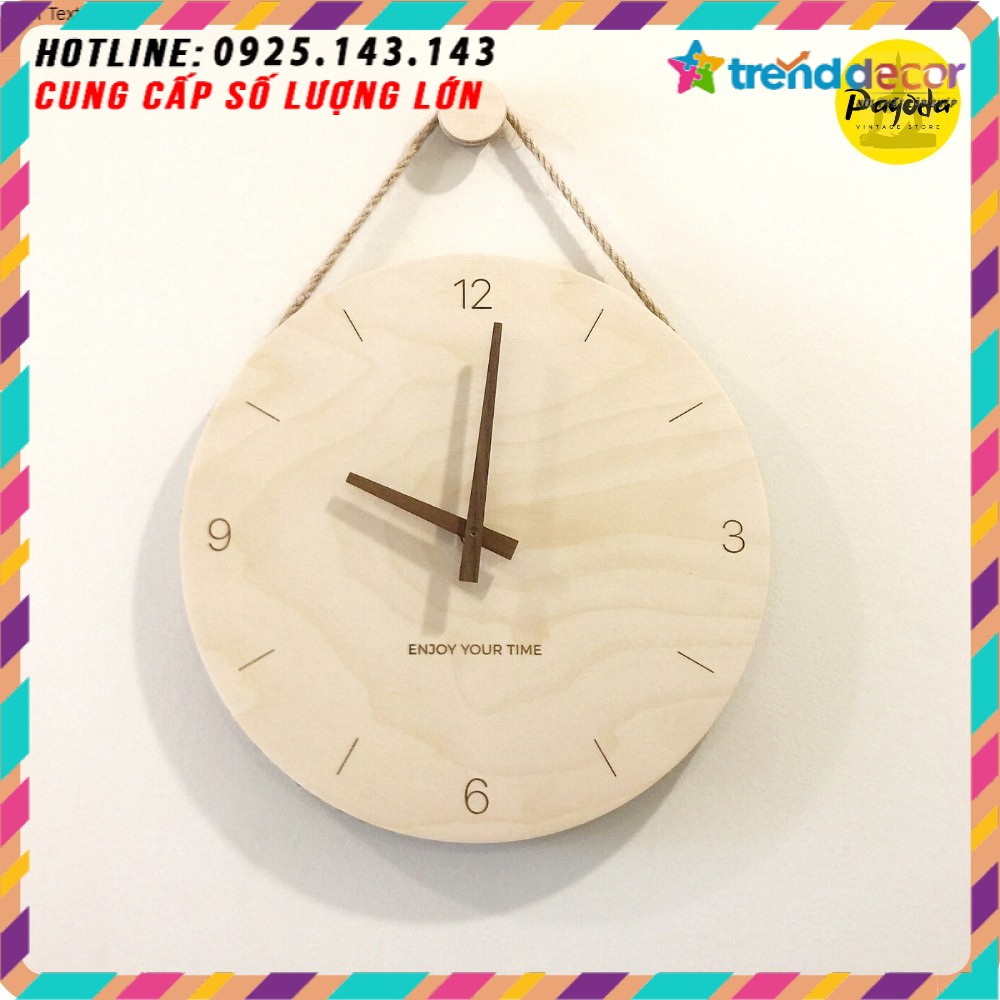 Đồng hồ treo tường phong cách châu Âu đường kính 35cm kim trôi trang trí decor nhà và quán cafe hiện đại