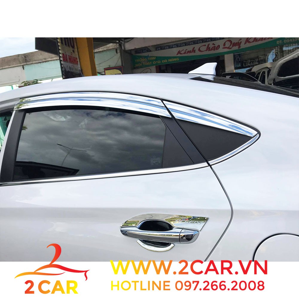 Vè che mưa xe Hyundai Accent 2018-2021 mạ crom cao cấp (10 chi tiết)