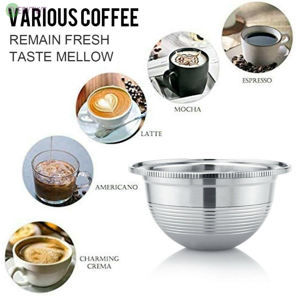 For Nespresso Vertuo Stainless Steel Reusable Refillable Coffee Filter Capsules