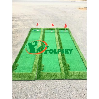 Thảm putting 3m x 0,8m ( tặng kèm hố cờ và 5 bóng golf )