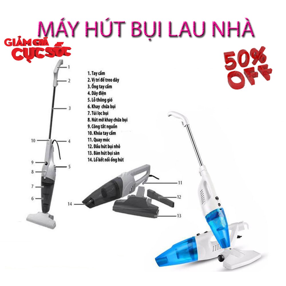 MÁY HÚT BỤI Lau nhà GreenHome LF-07, Trợ thủ đắc lực dọn dẹp nhà cửa tối ưu