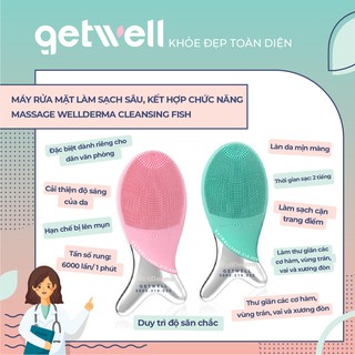 Máy Rửa Mặt Làm Sạch Sâu, Kết Hợp Chức Năng Massage WellDerma Cleansing Fish