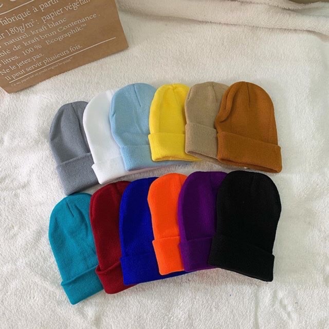 [SIÊU SALE] Mũ Len Beanie Cá Tính Phong Cách Hàn Quốc Nhiều Màu.