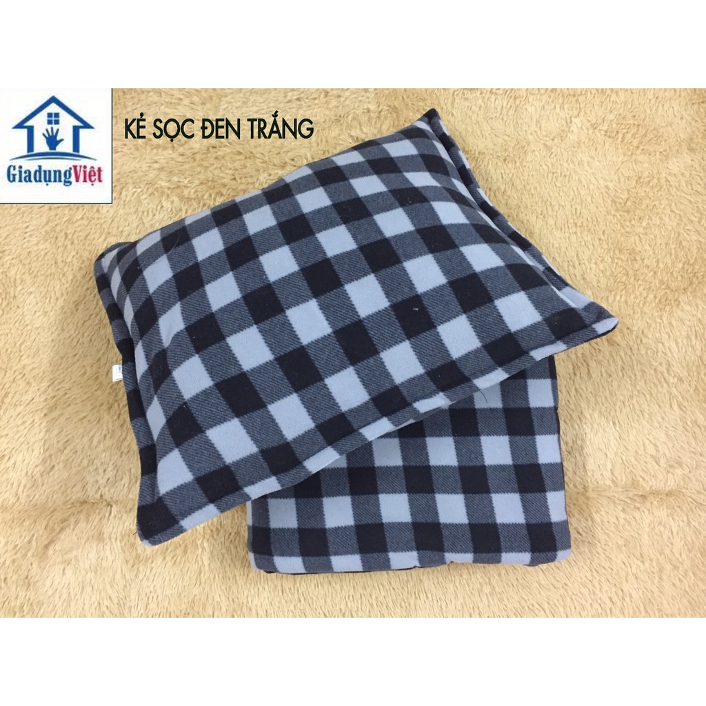 Bộ Chăn Gối Văn Phòng Họa Tiết Size Lớn - Tặng kèm 01 Bịt Mắt