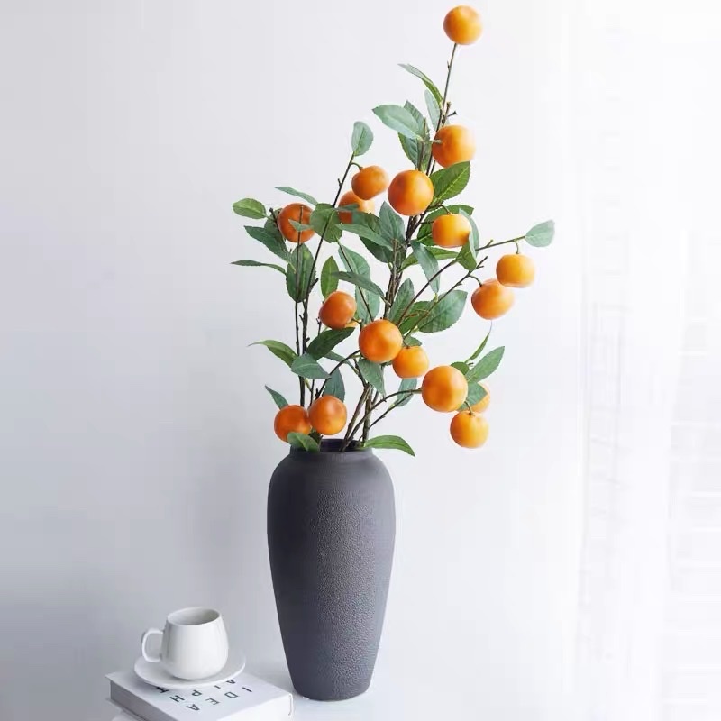 CÀNH QUẢ QUÝT DÀI 95CM CẮM BÌNH ĐỂ BÀN TRANG TRÍ