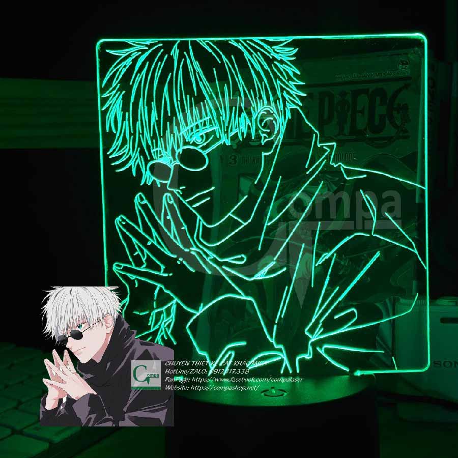 [ĐÈN NGỦ ANIME LED 3D] Đèn Ngủ Jujutsu Kaisen Satoru Gojo Type 14 AJKN0114 16 màu tùy chỉnh COMPASHOP