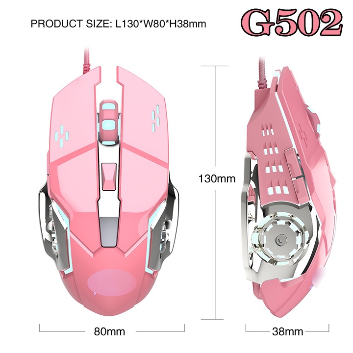 Chuột game thủ có led G102 G502 Q5 Phiên bản mới DPI 3200 độ bền 10 triệu lượt bấm