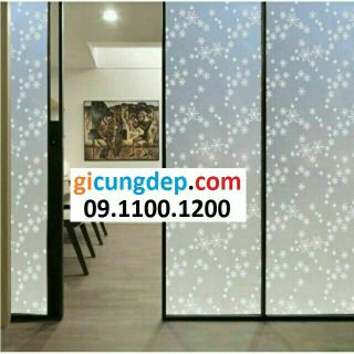 Decal dán kính/kiếng hoa tuyết