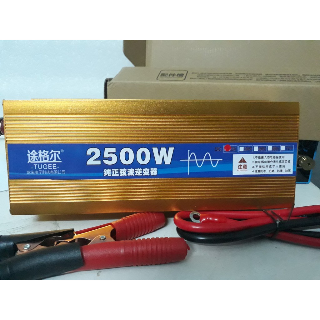 Bộ kich điện 12V 2500W - Power inverter 2500W - 2500w.